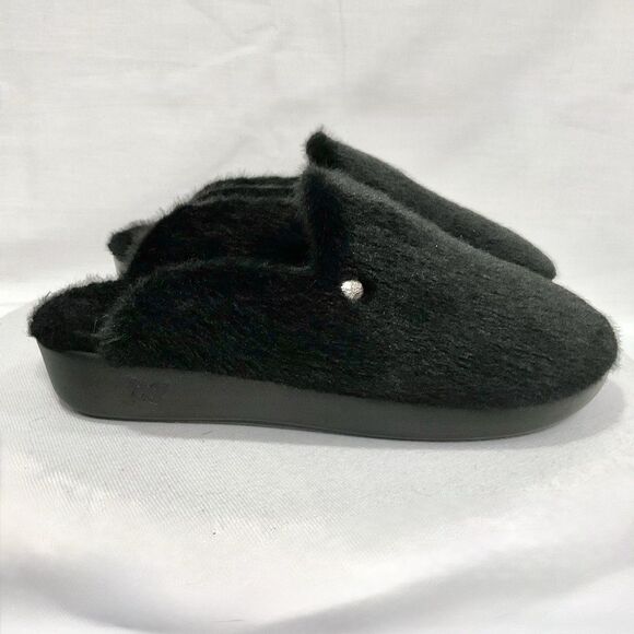 Alegria Leisurelee 2 Cozy Black Slippers Sz 41 EU New 26.5 cm Faux Fur - Picture 2 of 12